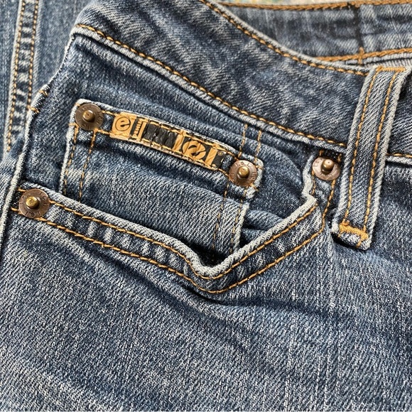 Vintage Y2K L.E.I. Custom Embroidered Moon and Stars Dream Catcher Flare Jeans - Picture 13 of 15